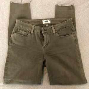 Olive PAIGE Jeans Size 29W
